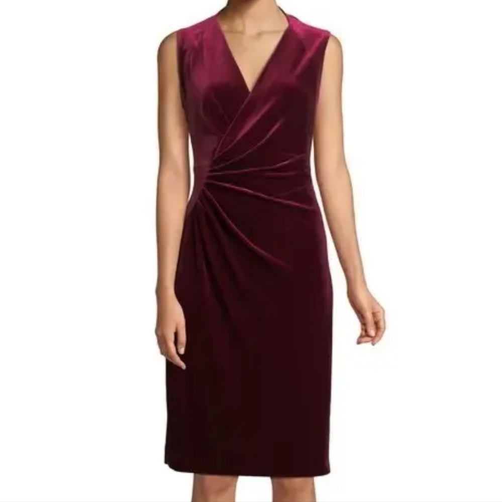 Elie Tahari Burgundy Mini Dress